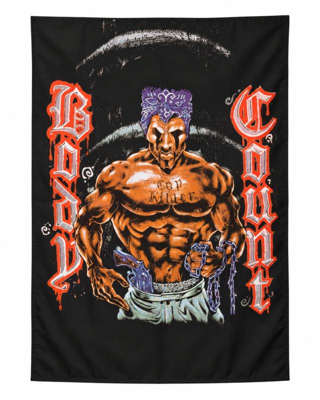 Body Count poster flag with multicolour figure design