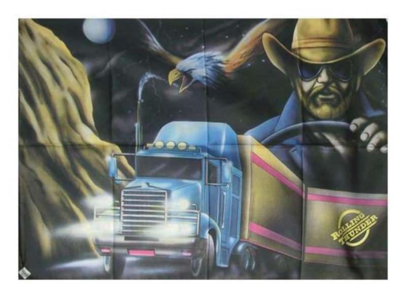 Trucker Rolling Thunder Posterfahne