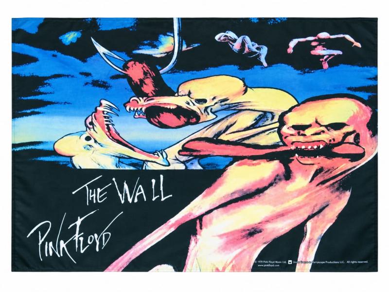 Pink Floyd The Wall wall flag with expressive progressive rock design