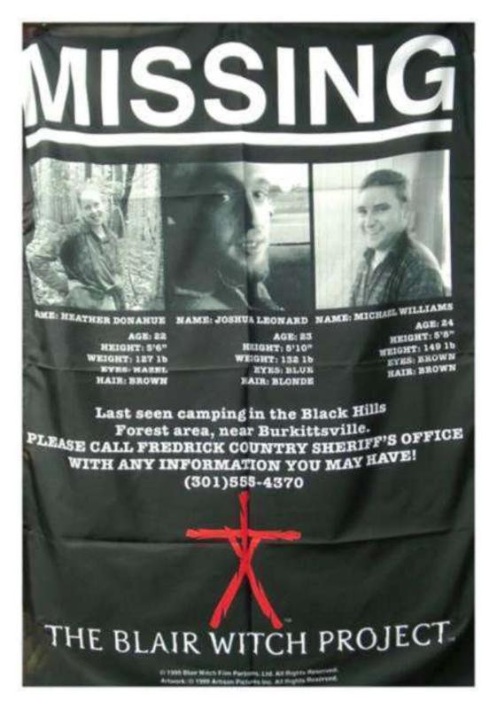 Blair Witch Project Posterfahne