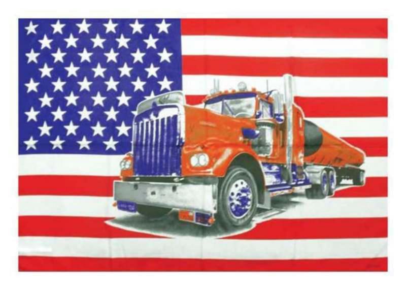 USA & Truck Posterfahne