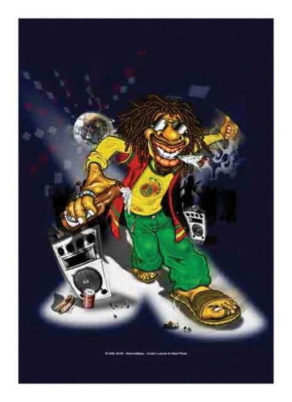 Rasta Man Cannabis Dancing Posterfahne