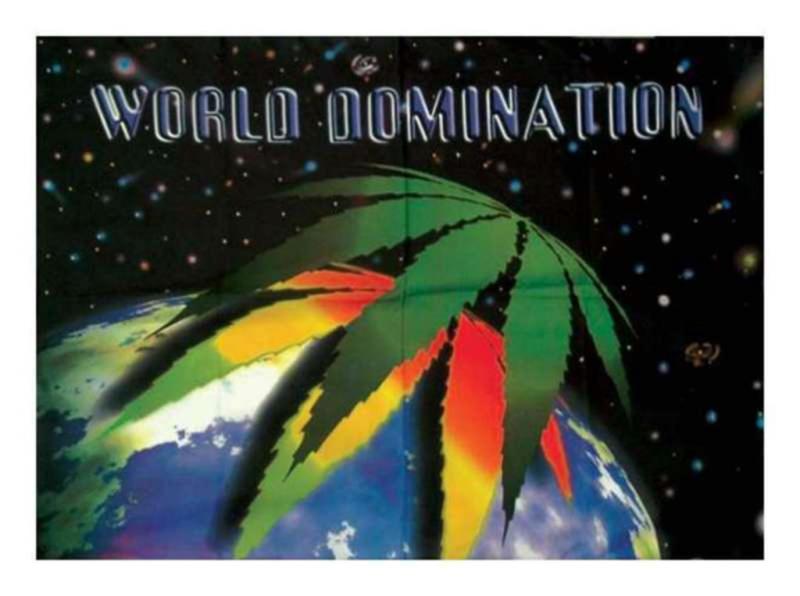 Cannabis World Domination Posterfahne