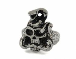 Skull With Snake Ring