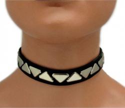 Gothic Halsband Dreieck Nieten