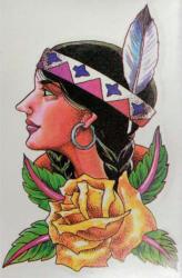 Indianer Frau Tattoo