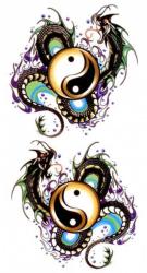 Tattoo Aufkleber Yin Yang