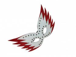 White And Red Fetish Mask