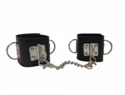 Bondage Wrist Set Black with Chain