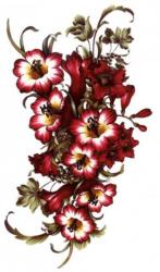 Temporäres Tattoo Roter Hibiskus