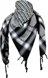 Keffiyeh Scarf Black White