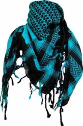 Shemagh Scarf Black Turquoise