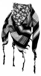 Keffiyeh Scarf Black White And Stars