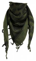 Palestinian Scarf Olive Green Black With Grenade