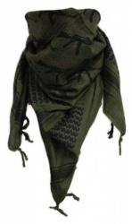 Palestinian Scarf Olive Green Black Army
