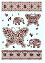 Henna Tattoo Sticker Red