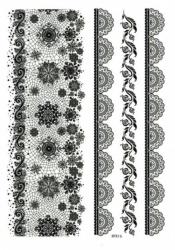 Jewellery Tattoo Sticker Black