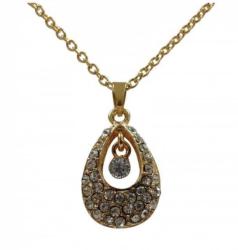 Necklace With White Drop Pendant