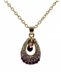 Necklace With Lila Drop Pendant