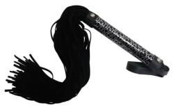Veloursleder Flogger In Schwarz