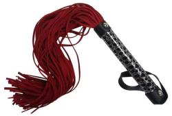 Rote Veloursleder Flogger