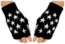 Fingerlose Handschuhe Weiße Sterne