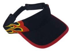 Sonnencap Schwarz Flamme
