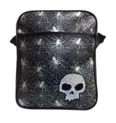 Schwarze Totenkopf Schultertasche