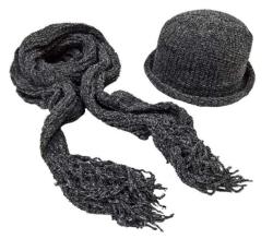 Hut Set Grau