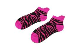 Sneaker Socken Zebramuster Pink
