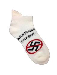 Sneaker Socken Weiß Nazi Punks Fuck Off!