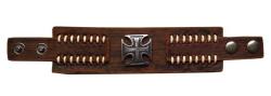 Lederarmband Eisernes Kreuz Braun
