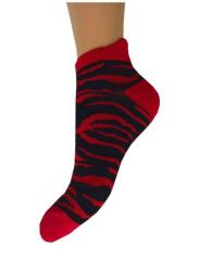 Sneaker Socken Zebra Rot