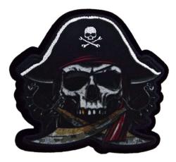 Aufnäher Piraten Totenkopf Säbel