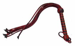 Schwarz & Rot Riemen Flogger