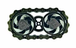 Gürtelschnalle Steampunk Rotierendes Pik As