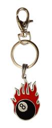 Keychain Flaming Eight
