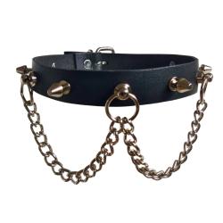 Leder Choker Killernieten Und Ketten