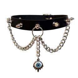 Leder Choker Killernieten & Das Auge