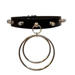 O-Ring Leder Choker Mit Killernieten