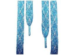 Glitzerschnürsenkel Blau & Silber