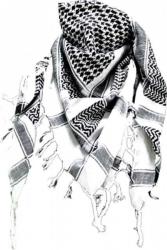 Palestinian Scarf White Black