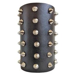Leder Manschette Schwarz & Spitznieten