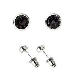 Ohrstecker Schwarzer Strassstein