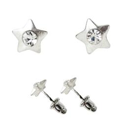 Ear Studs Star With Rhinestone