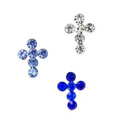 Ohrstecker Strassstein Kreuz Set