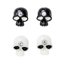 Ear Studs Skulls With Rhinestone