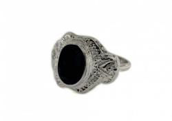 Ring Black Silver