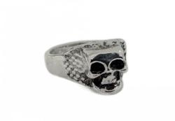 Skull With Snake Skin Ring