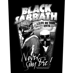 Rückenaufnäher Black Sabbath Never Say Die Backpatch